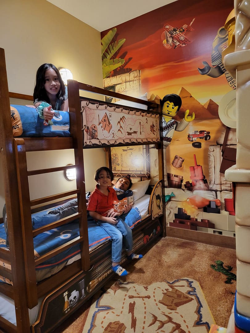 Egypt-themed hotel room at Legoland Florida